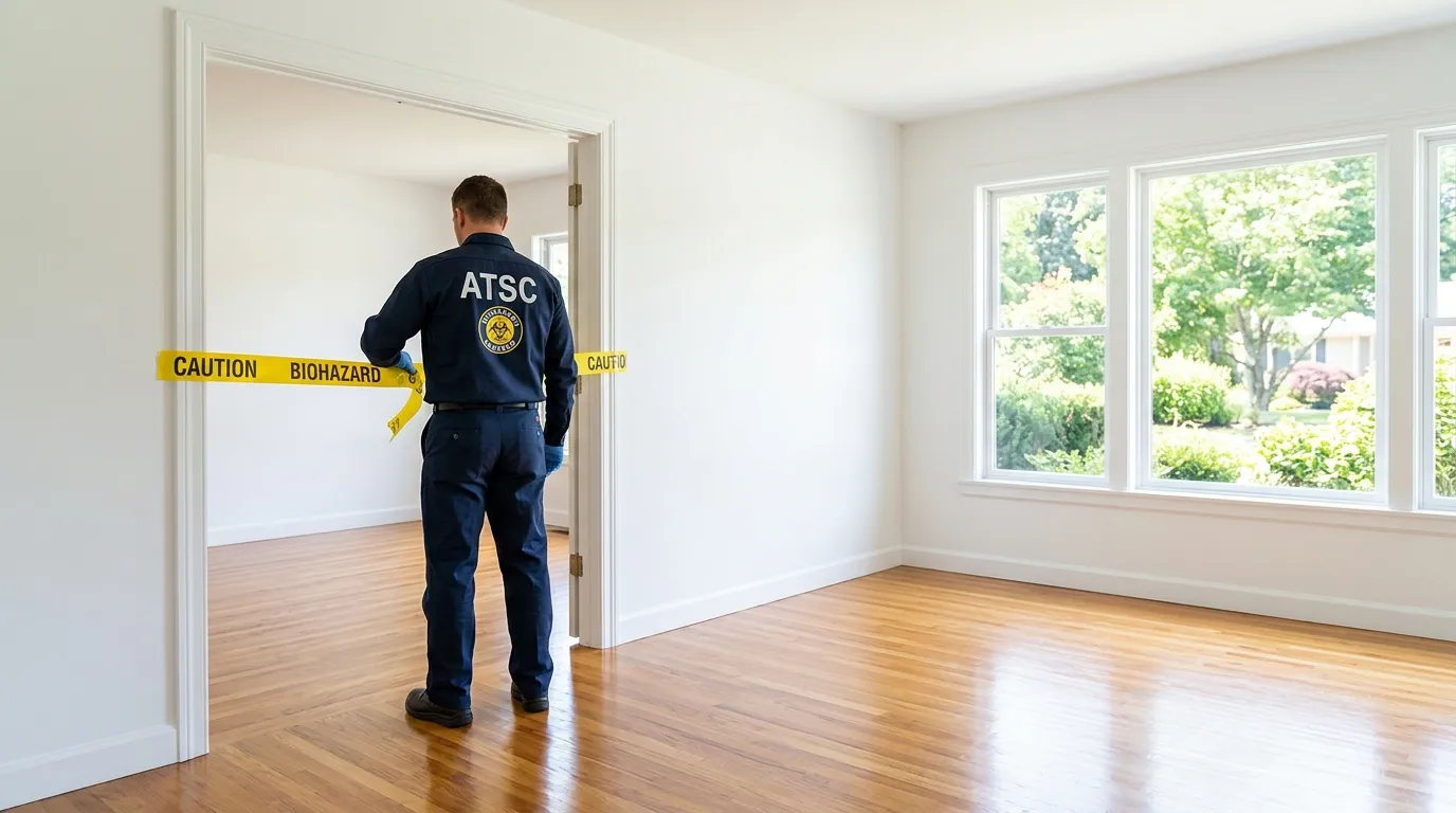 Certified biohazard cleanup crew performing Trauma Scene Cleanup in Granite Bay